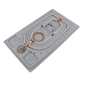BEERIS 2Pcs Bead Design Board Bracelet Design Board Flocked Bead Board  Necklace Beading Jewelry Organizer Tray DIY Jewelry Making Tray