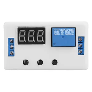 12V Time Delay Relay Module LED Digital Display Cycle Timer Control Switch Adjustable Automation Control Board With Shell