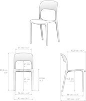 Chaises de salle à manger empilables en plastique PP colorées pour restaurant, usine, café – Prix abordable