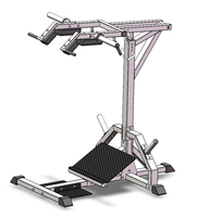 Hack Squat Machine Leverage Squat Calf Raise Machine Exercice des jambes avec épingles de stockage de poids et crochets de bande, Machine de gymnastique à domicile