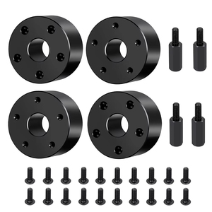<span class=keywords><strong>Tamiya</strong></span> <span class=keywords><strong>1</strong></span>/<span class=keywords><strong>10</strong></span> Clod Buster Monster Truck pièces de mise à niveau en alliage d'aluminium 19mm adaptateurs de coupleur de roue avant élargis Construction métallique - Product Image 4