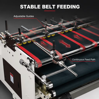 Machine à coller les boîtes en carton ondulé de haute qualité avec alimentation par courroie de laminage à pression et double ligne de collage