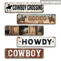 Letreros Decorativos de Pared Estilo Vaquero Vintage, Decoración Rústica para el Hogar