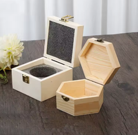 Boîtes cadeaux en bois personnalisées faites à la main en gros, boîtes de rangement pour bijoux en pin avec logo, emballage pour bijoux