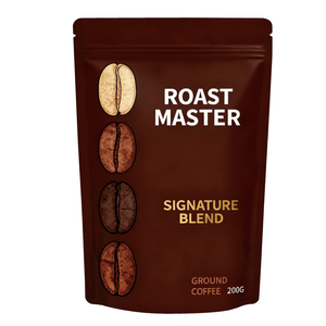 Sacchetti Richiudibili Personalizzati con Chiusura a Caldo, Fondo a Soffietto, Impermeabili in PET, per Conservazione Latte, Stampa di Fabbrica, Sacchetto Nero Opaco per <span class=keywords><strong>Caffè</strong></span> Tostato - Product Image 4