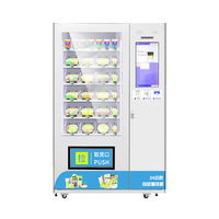 Distributeur automatique HuaYang 24h/24 sans surveillance avec élévateur pour repas préparés, armoire de distribution à élévateur traqué, boîte à lunch chauffante, reconnaissance faciale