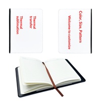 Carnet vierge de bureau A5 A6 en papier paille imitation cuir par sublimation à transfert thermique, direct usine, tendance créative
