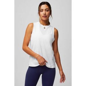 Débardeur dos nageur en nylon/coton non tissé pour femme, col uni, coupe courte et régulière, décontracté, demi-manches, respirant, séchage rapide - Product Image 1