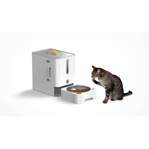 Boîte de rangement pour aliments pour animaux de compagnie OEM, grande capacité, hermétique, anti-humidité, avec bol en acier inoxydable pour chats et chiens - Product Image 4