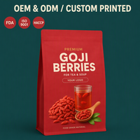 Sachets de baies de Goji séchées personnalisés, imprimés, de qualité alimentaire, refermables, pour l'emballage de Goji, pour le thé santé et les soupes, vente en gros