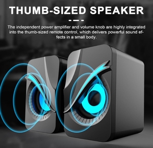 Altavoces Electrónicos RGB para Juegos, Altavoces de Escritorio Electrónicos Futuristas con Luces LED de Colores para <span class=keywords><strong>PC</strong></span> - Product Image 2