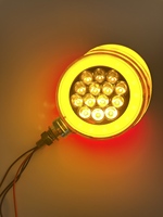12-24V LKW LED-Anzeigeleuchten Bernstein-Rot Runde LED-Breitenwarnleuchten für Beidseitige Fahrzeugbeleuchtung Zubehör