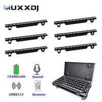 Muxxdj Dj Light PIXEL 5050 RGB Wash LED Wireless Uplight Battery Strobe DMX Blinder Linear Bar Stage Lights For Wedding Party