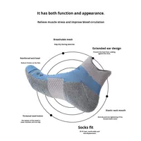 Calzini Sportivi da Uomo Estivi Coolmax Antibatterici Assorbenti Antiscivolo Traspiranti a Compressione con Fondo in Spugna