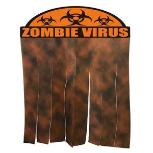 Grand rideau de porte biochimique dangereux de 130x88 cm, décorations murales pour fête d'Halloween, accessoires pour maison hantée - Product Image 2