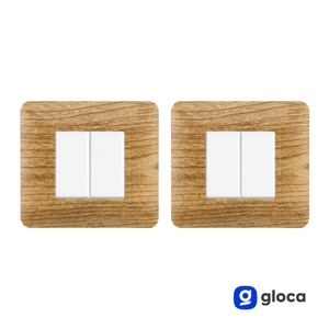 Gloca Set di 2 piastre porta in plastica legno scuro Matix compatibile per uso domestico o in ufficio - Product Image 5