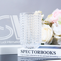 StarLuckINT – Lot de verres à vin texturés en cristal, avec pied sphérique, pour banquets et mariages