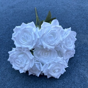 Flores artificiales rosas de seda al por mayor, ramo grande de flores de diamantes decorativas para el hogar, boda, venta al por mayor, flujo artificial, venta al por mayor, 2017 - Product Image 6