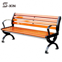 Chaise de jardin Banc de parc Lattes de bois en fonte Mobilier de parc public extérieur Cadre en bois PVC aluminium Pro Outdoor Sun Leisure