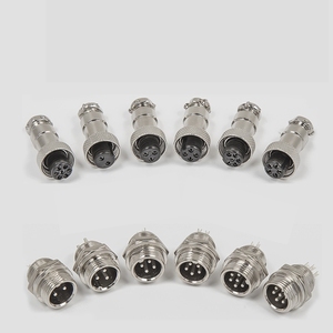 GX16 Circulaire Connector 2P 3P 4P 5P 7P 8P 9P 10-pins Luchtvaartstekker en Socket Hex Nut, Verzilverde Contacten PPS Behuizing - Product Image 1