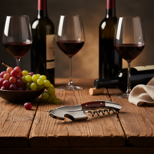 <span class=keywords><strong>Ouvre</strong></span>-bouteille en acier inoxydable avec manche en bois personnalisé, tire-bouchon <span class=keywords><strong>manuel</strong></span> écologique, finition satinée, coffret cadeau - Product Image 3