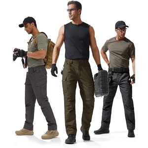 FOXA Men's Tactical <b>Pants</b> Lightweight Water Resistant Ripstop <b>Cargo</b> <b>Work</b> Hiking <b>Pants</b> With Multi Pockets Moss - Product Image 6