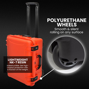 Estuche de Transporte para Herramientas de Pesca con Ruedas Giratorias, Resistente al Agua IP68, Ligero, con Hebilla, de Espuma Oxford PU EVA, con Logotipo Personalizado, Muestra Gratuita - Product Image 6