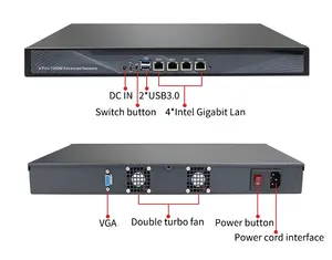 19 Inch 1u Rackmount N2840/J1900/J4125 4 * Lan 82583V Nics Firewall Apparaat Zachte Router Pfsense Opnsense Netwerkserver