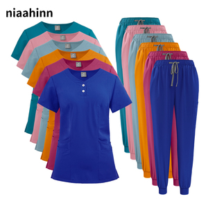 <b>Nursing</b> Uniform Sets Short Sleeve Medical Scrubs Uniforms Women and Men Surgical Gown Hospital Uniforms - Product Image 1