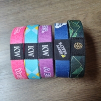 Bracelet en tissu personnalisé avec étiquette tissée, élastique, pour adultes et enfants, avec puce NFC RFID, réutilisable, pour événements, fabrication en usine