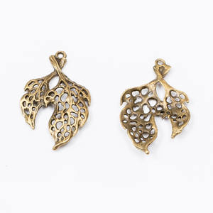 AKKA จี้ใบไม้อัลลอยสไตล์วินเทจอุปกรณ์<span class=keywords><strong>1040</strong></span>แบบทำมือ - Product Image 5