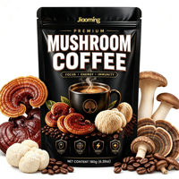 Café aux champignons Jiaoming en poudre avec emballage, marque privée, vente en gros, mélange énergétique quotidien