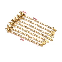 Chaîne d'extension en acier inoxydable plaqué or 18 carats de 5 cm avec fermoirs à langouste, chaîne de bijoux, accessoires de bijoux