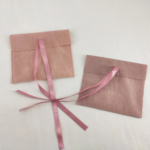 Đôi bên da lộn vải lưu trữ tùy chỉnh túi xách hình dạng phụ nữ thương hiệu phụ nữ bao bì Quà Tặng bụi Nhung Phong bì túi - Product Image 2