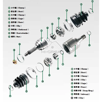 Pièces automobiles, arbre de transmission, 39100-JA00A, assemblage de joint homocinétique pour Nissan