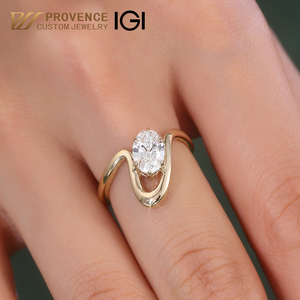 Provence Original Designer <b>Ring</b> 1.04ct Oval lab grown <b>diamond</b> <b>ring</b> OEM ODM 10k 14k 18 K gold custom fine jewellry manufacturer - Product Image 1