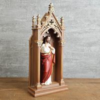 Statue de Jésus en résine, style Renaissance vintage, réaliste et détaillée, art religieux personnalisable pour les croyants chrétiens, pour l'extérieur