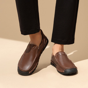 Ces <span class=keywords><strong>chaussures</strong></span> en <span class=keywords><strong>cuir</strong></span> décontractées élégantes <span class=keywords><strong>sans</strong></span> <span class=keywords><strong>lacets</strong></span>, à bout rond décontracté et semelle amortissante, sont un choix polyvalent et faciles à porter. - Product Image 2