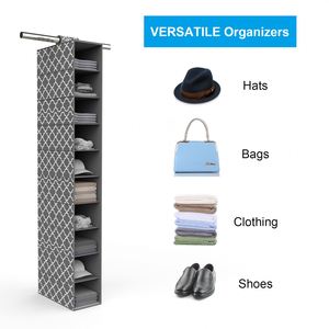 Whole Seller Foldable Durable Hanging Closet Organizer, 6-shelf Non-woven Hanging Closet <b>Storage</b> Organization for Wardrobe - Product Image 5