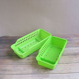 Plastic Storage Baskets For Medical Use Thickened Injection Molded Green Color Taizhou Origin - Product Image 1