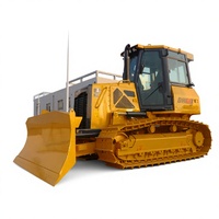 Bulldozer sur chenilles DH10J de 10 tonnes, haute puissance de creusement, chenilles jaunes, équipement de construction