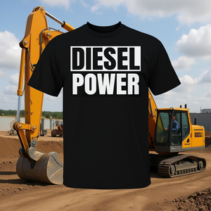 Camiseta Diesel Power Negra para Operador de Equipo Pesado - Product Image 3