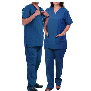 Ropa de trabajo profesional Uniformes de hospital Premium Ligero Durable Estiramiento Cuello en V Médico Scrubs Ropa protectora - Product Image 3