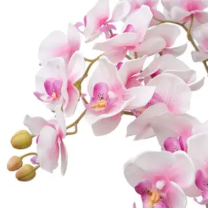 Mw18903 Kunstmatige Orchidee Stengels Real Touch Orchidee 27.9 Inch Lange Vlinder Phalaenopsis Bloem Home Bruiloft Decoratie