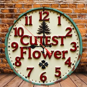 Round Wooden <b>Wall</b> <b>Clock</b> 25x25cm Simple Line <b>Design</b> Quiet Quartz Home Living Room Decor - Product Image 4
