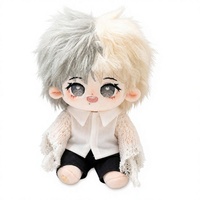 Poupée en peluche personnalisée bicolore à poils longs, style anime, avec cardigan en dentelle, pour cadeau et décoration