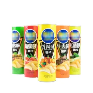 Biodegradable Food Grade Aluminum Film Biscuits Potato Chips Packaging Cylinder Paper Tube
