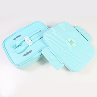 Boîte à bento moderne pour enfants, personnalisable, meilleur prix, en plastique, étanche, 5 compartiments, avec joint de sécurité
