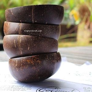 Bol en Coque de Noix de Coco Naturel Fait Main Écologique Léger Durable Style Classique pour Smoothies, Salades d'Açaï, Riz et Cuisine - Product Image 5