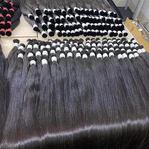Wholesale Raw Vietnamese Cuticle Aligned Bulk Human Hair For Braiding Wholesale Human Braiding Hair Bulk No Weft